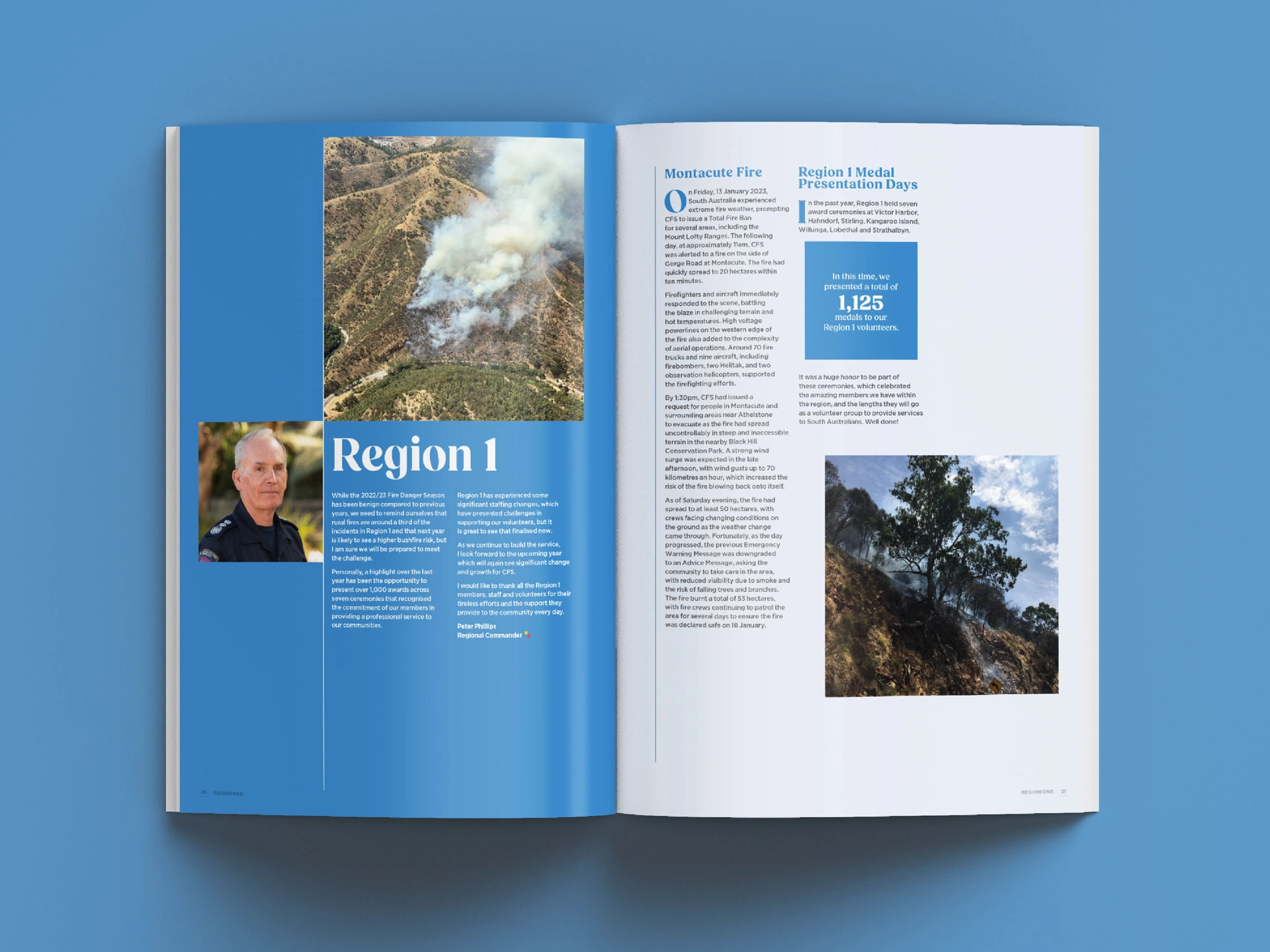 South Australian Country Fire Service (SACFS) - yearbook internal spread 2023
