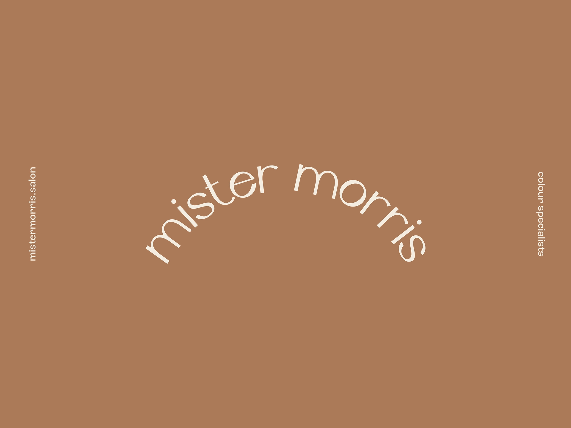 Mister Morris logo arch & website url