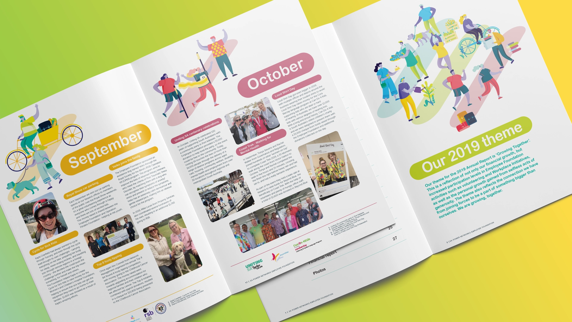 SA Power Networks Employee Foundation booklet spreads design