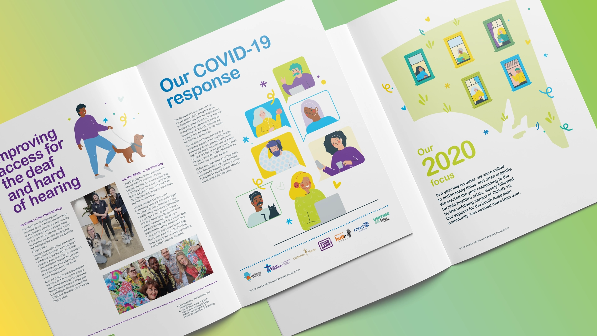 SA Power Networks Employee Foundation booklet spreads design